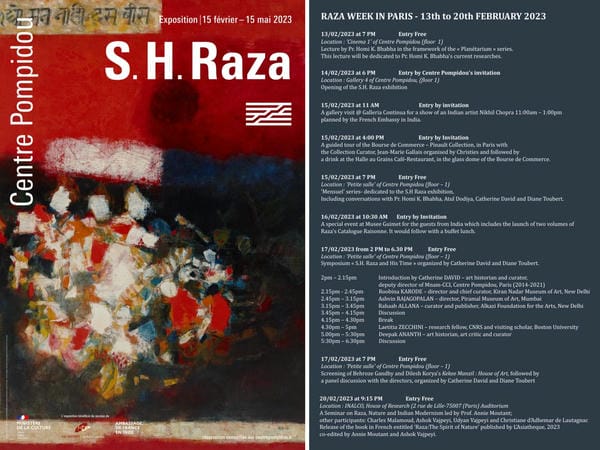S. H. Raza 1922 - 2016, Paris || 13th - 20th February 2023